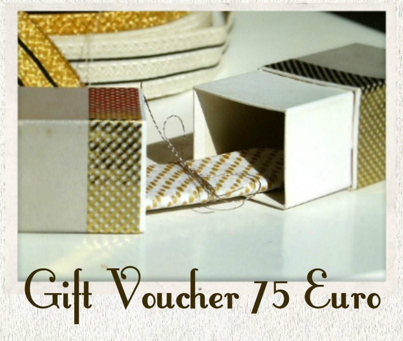 Gift Voucher Valued at 75 Euros - Gift Card, Gift Certificate