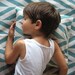 Linen fitted sheet by Lovely Home Idea. Crib size. Zigzag Chevron Herringbone children bedding collection. Custom color