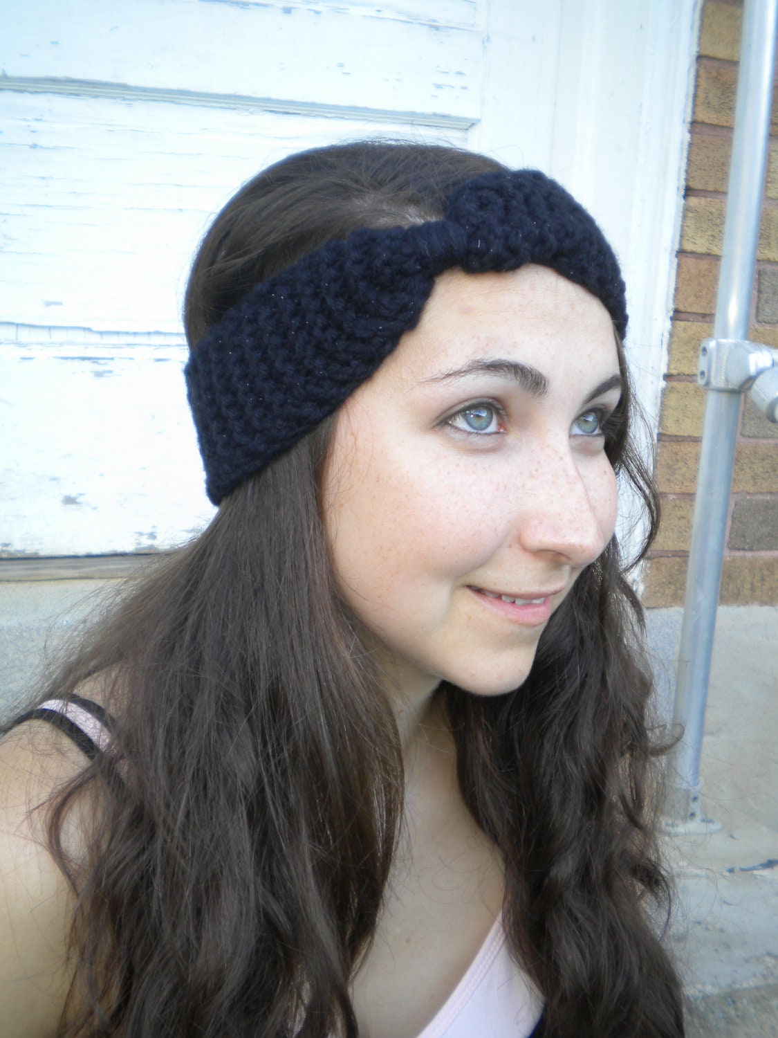 Earwarmer/Headband - Turban Style - Black Sparkle