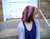 Slouch Hat/Tam - Pink/Brown/Purple