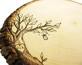 Country Mason Jar Design: Wood slice rustic theme wedding guest books. Personalized