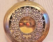 Not a pocket watch, it's Molly's Magical TimeLess TimePiece & Book Locket Set, H-P, H-L, Antique Bronzes, multi-color sparkly