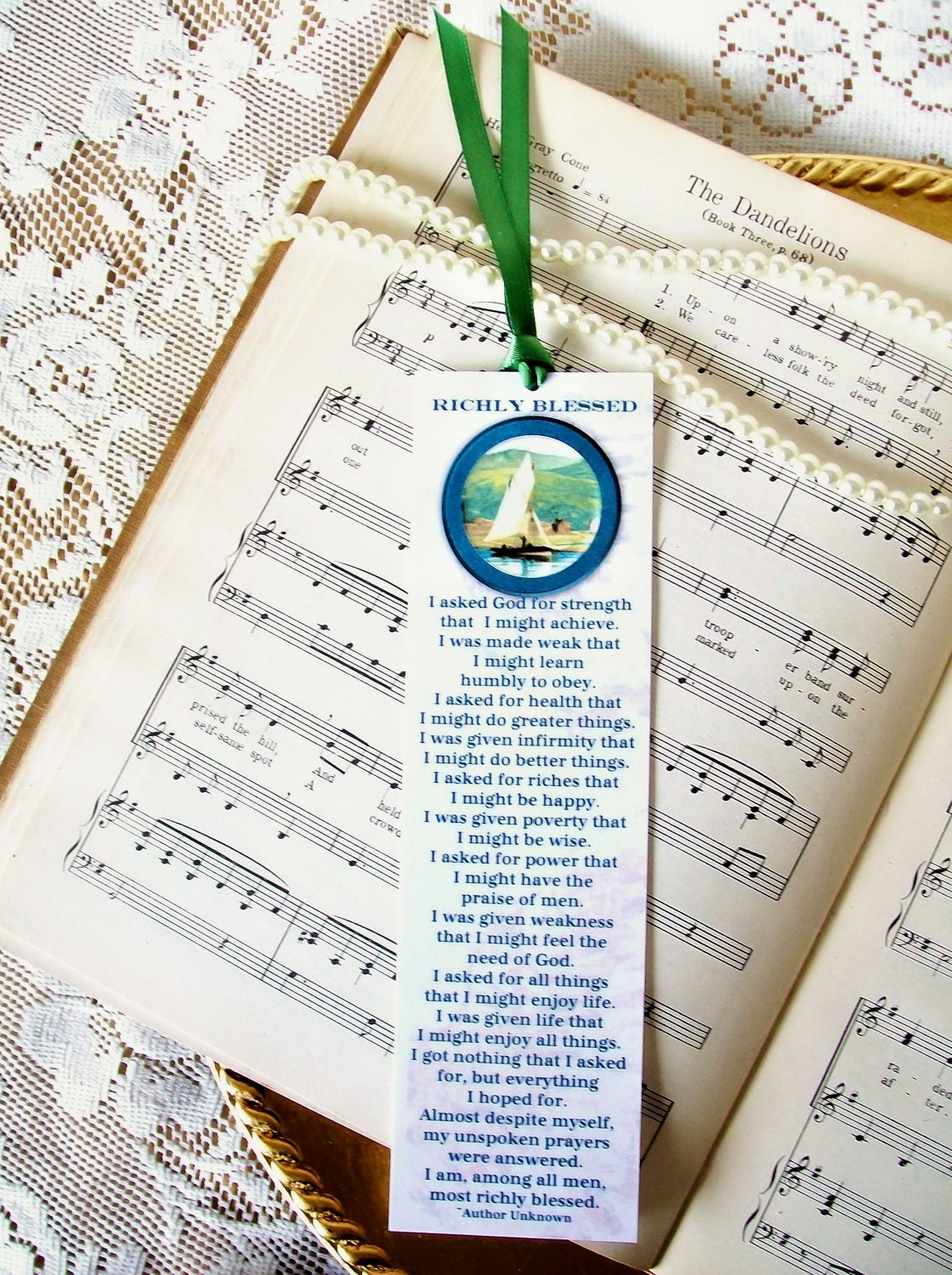 Bookmarks Christian Bookmarks Set of 10 Sailboat Richly Blessed Prayer Etsy Men