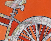 BIke Charlottesville Virginia  Bicycle Art  Print
