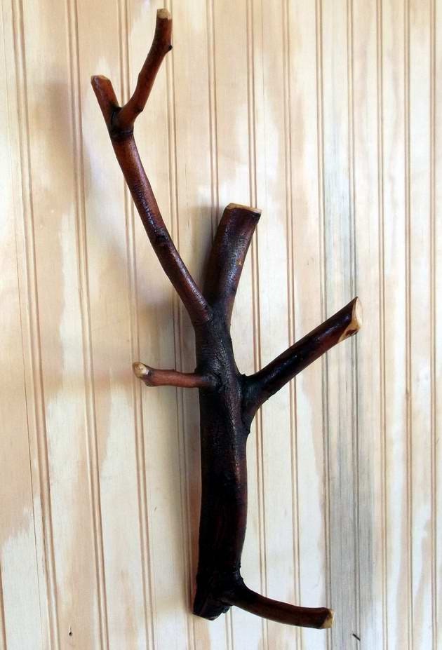 Hat Rack Coat Hanger Key Hook Multiforked Mesquite Branch