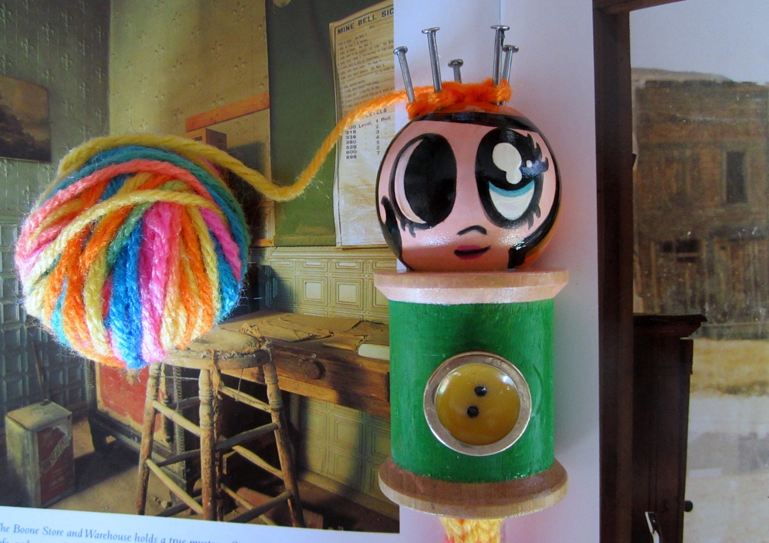 One-Eyed Wilma: Spool Knitter, Knitting Nancy