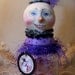 Vintage style Folk Art one of a kind original snowman candy container Primitive Doll Like character