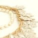 Pearl Chunky Crochet Lace Necklace White Ivory Bridal Statement Guipure Unique Jewelry Wedding