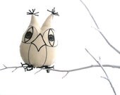 Ollie the Owl  /  plush toy / nursery decor / soft sculpture / comfort doll / baptism gift