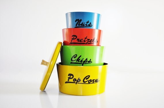 Retro Snack Dishes  - Nesting Snack Containers