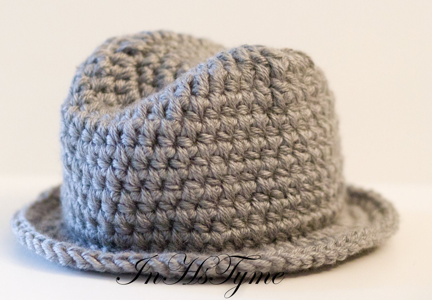 Crochet Baby Fedora Hat 0-3 and 3-6 Months Photography
