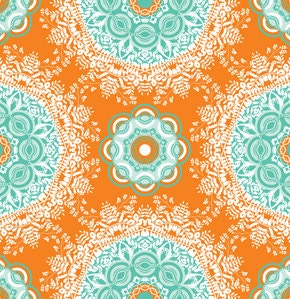 Powerpop Radio City by Jenean Morrison in Orange - 1 yard