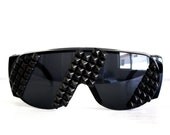 Studded Sunglasses - Black Stripes