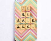 iPhone Case: Je Ne Sais Quoi. White Case. Scrabble. French Word Dice. Chevron. Zig Zag. READY-TO-SHIP