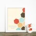 Jane Austen Digital Art Print Poster - Know Your Own Happiness - Geometric Honeycomb Southwest Inspired Aqua Red Brown