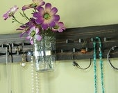 Jewelry Organizer Storage Necklace Holder Rustic Brown Wall Hanging  Rack Organizer  Earring Holder Necklace Rack Key Holder Necklace Holder