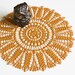 Doily // Hand Crocheted // Autumn Gold // Woodland Hue // Gift for the home // frame for wall decor