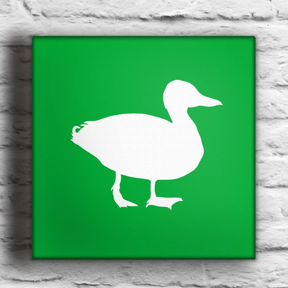 Mallard Duck Silhouette Painting