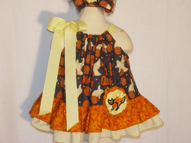 Halloween Dress Baby Girl Clothing Pillowcase Dress Toddler Outfit 2T  Boutique Handmade Children Clothing  Kids Clothes