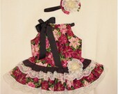 Christmas Baby Girl 2T Pillowcase Dress Outfit  Toddler Clothes Handmade Boutique Kid Clothes Children Clothing Holiday Dress Set