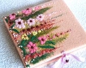 Flower meadow book, journal, notebook.