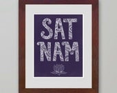 Sat Nam - Truth is our Identity - Purple Art Print