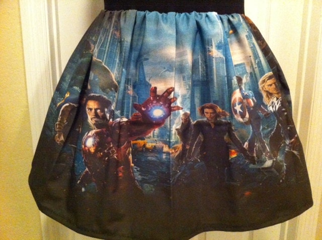 One of a kind Avengers inspired skirt - made to order