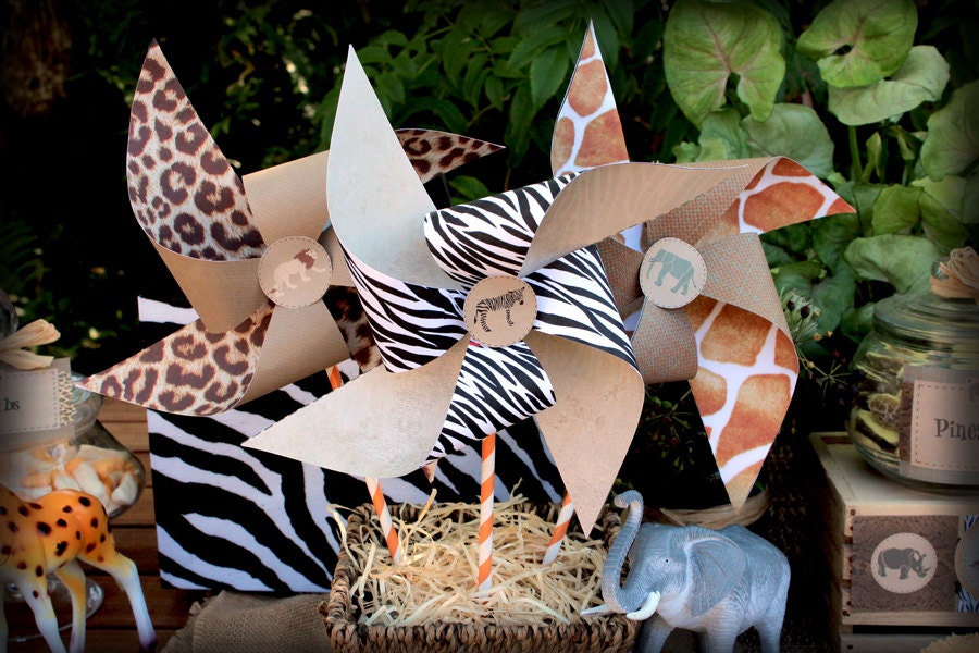 Safari Party Collection - Kids Birthday Party - DIY PRINTABLE FILES by Sassaby