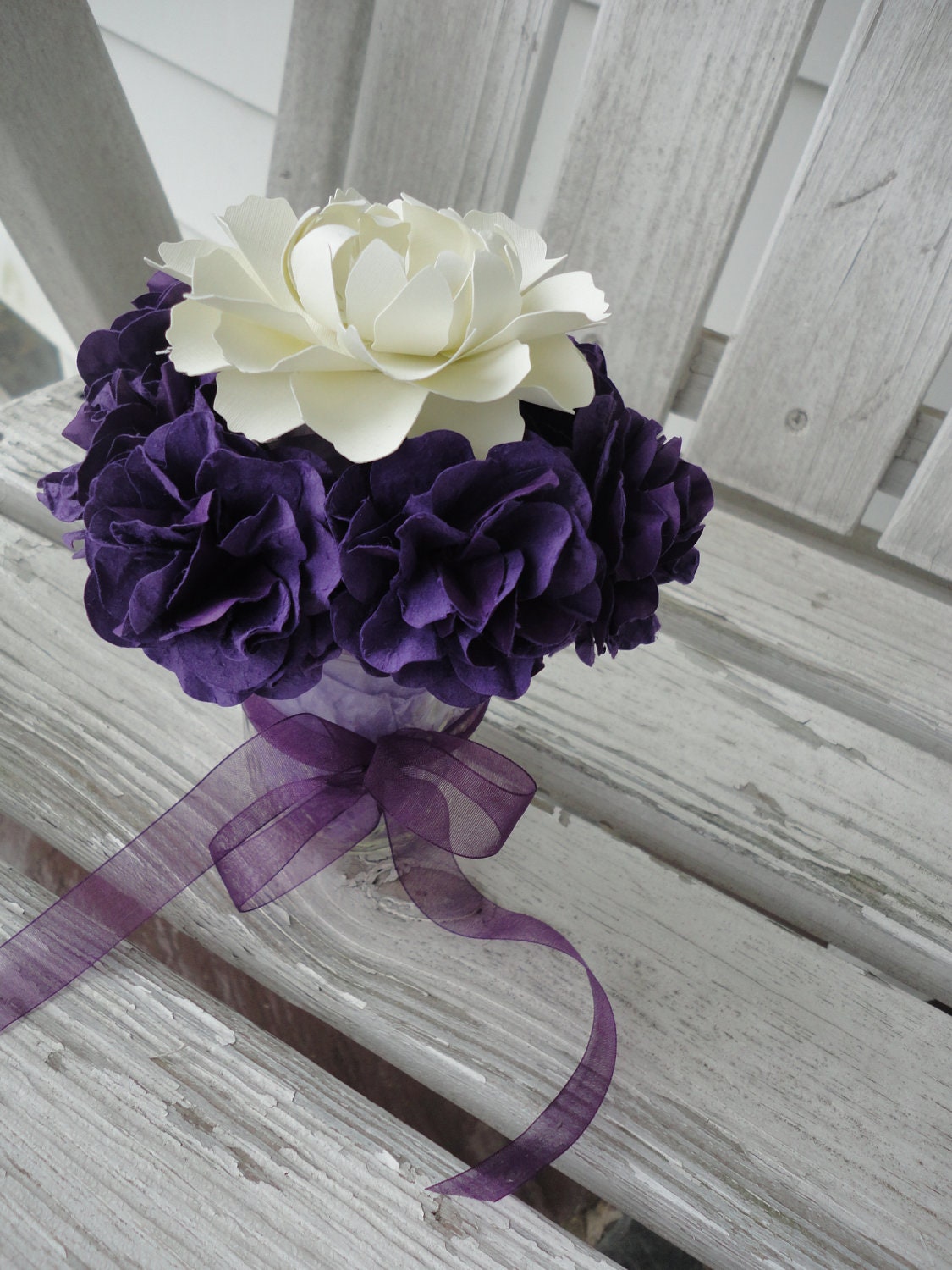 Paper Flower Centerpiece Paper Flower Arrangement Peony Carnation