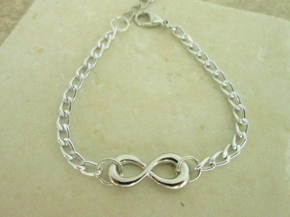 Silver Infinity Bracelet on Chain