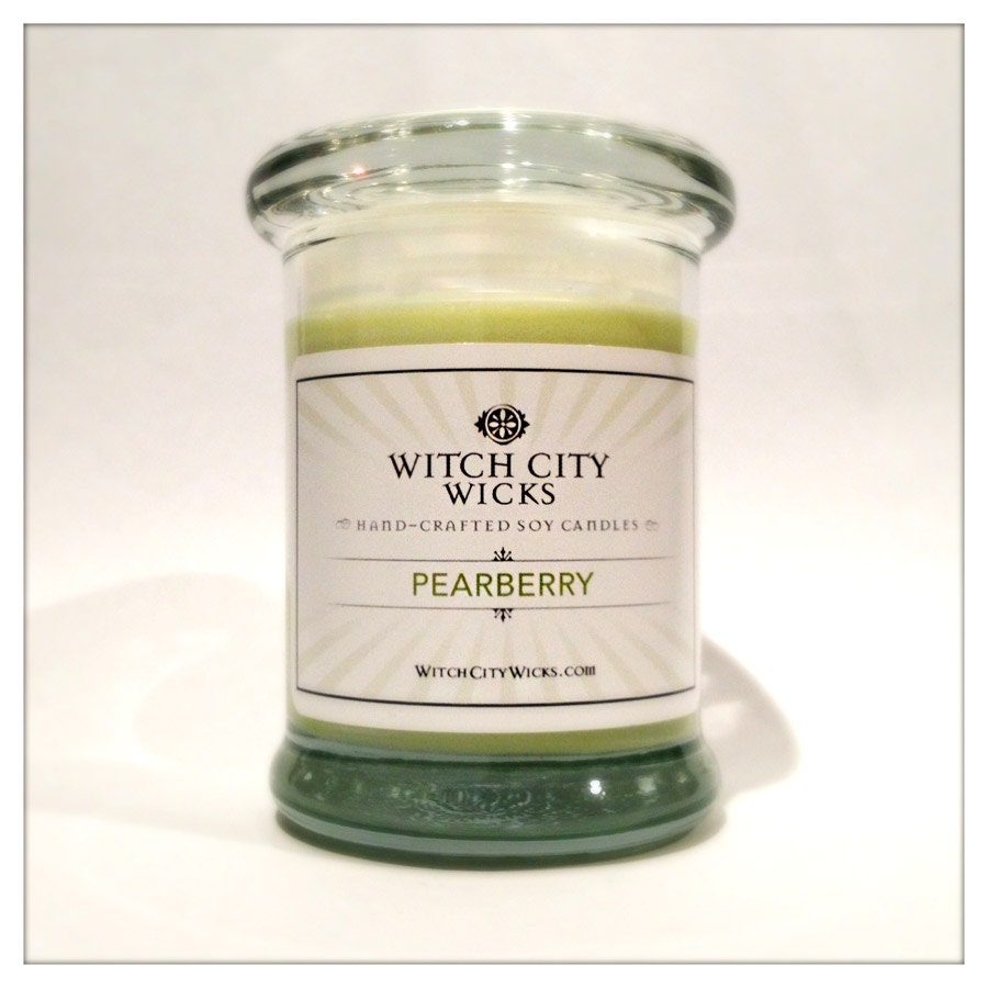 Pearberry scented soy candle in 8 oz jar Mother's Day gift/ Wedding gift/ Bridesmaid gift