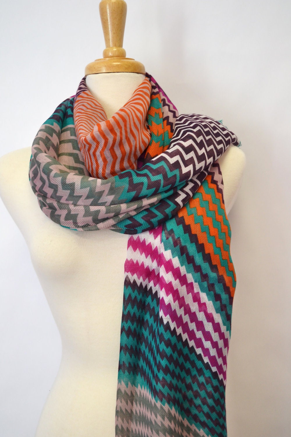 Missoni Lover on a Budget Scarf Shawl Wrap Chevron ZigZag