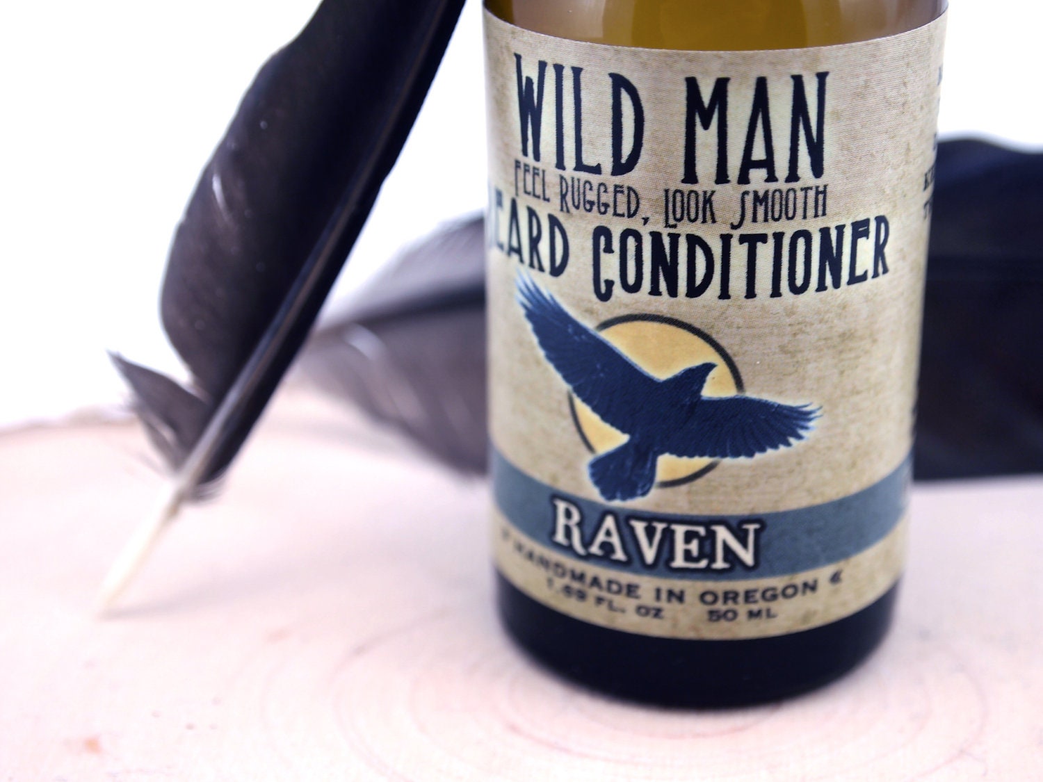 Men Beard Conditioner Oil RAVEN Wild Man Beard Softener 50ml