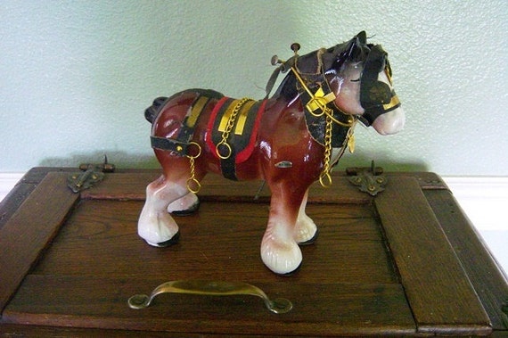 porcelain clydesdale horse