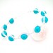 teal wire wrapped bangle bracelet