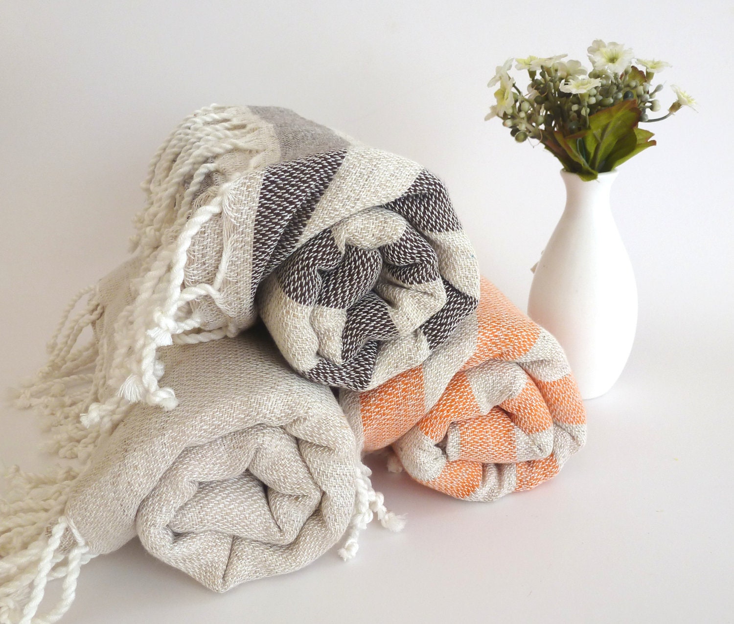 Premium Turkish Towel, Peshtemal, Eco Friendly, Hammam towel, Natural Soft Cotton, spa, yoga towel, Beige