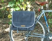 Bicycle Accessory, Pannier Messenger Bag, Waxed Canvas Bicycle Bag Convertible