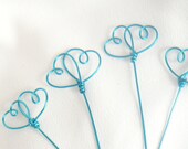 Bridal Shower Decorations, Knotted Heart Cupcake Toppers, Wedding Decor, 10 pcs