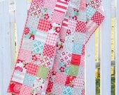 WEEKEND SALE -- Patchwork Lap Quilt featuring Vintage Modern by Bonnie & Camille