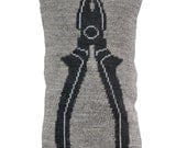 Pliers Pillow /  Handmade, needlepoint