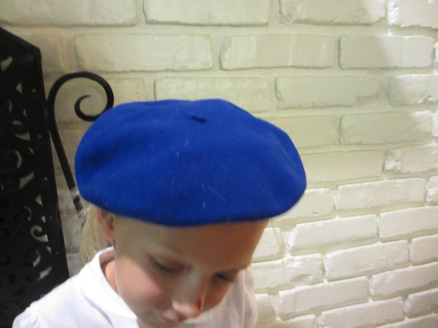 Vintage Colbalt Blue Beret