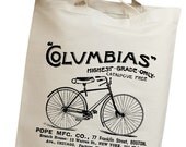 Columbias Bicycle Vintage Eco Friendly Canvas Tote Bag (ial003)