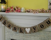Rustic THANK YOU Wedding Garland -Wedding Reception Decoration- Thank You Card Sign- Thank You Banner-Photo Prop Customize in Your Colors