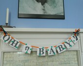 Oh BABY Polka Dot banner BABY SHOWER Decoration Mom to Be Banner Photo Prop You Pick the Colors