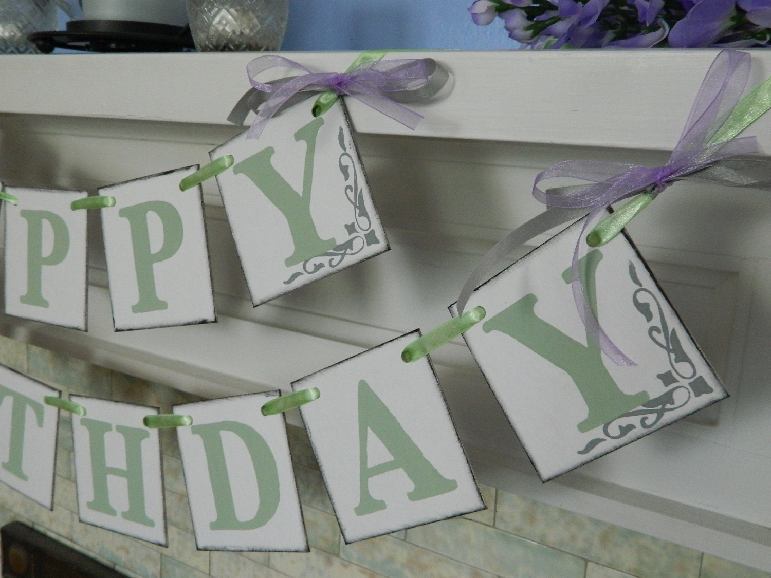 Reserved for Denise Happy Birthday Banner Birthday