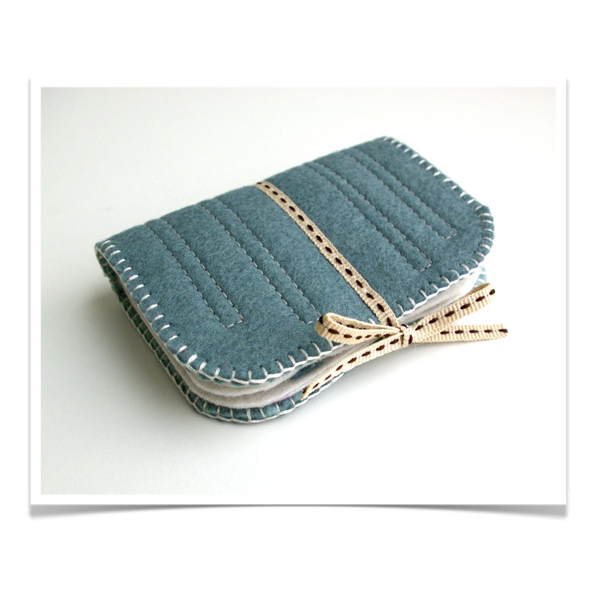 Wool Felt Needle Book // Pacific Mist // LoftFullOfGoodies