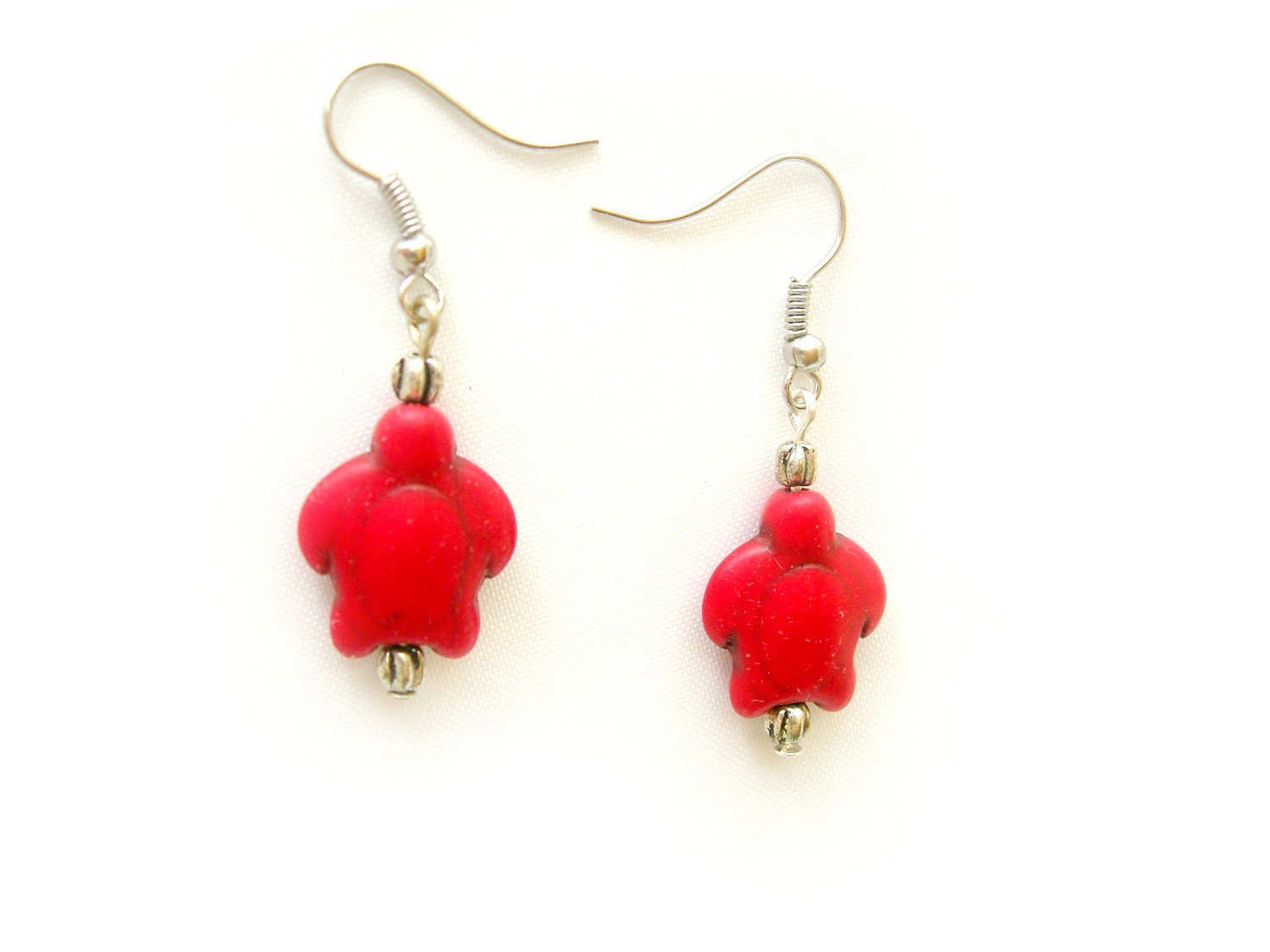 Red Turtle Earrings