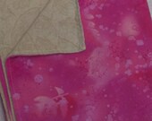 Pink Leaf Flannel Blanket