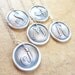 Wax seal initial CHARM ONLY monogram letter pendant hand crafted from recycled fine silver in any letter of the alphabet
