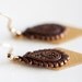 Floral Drop Earrings Diamond Shape Charm Antiqued Copper Jewelry Tiny Feather Floral Earrings - E220